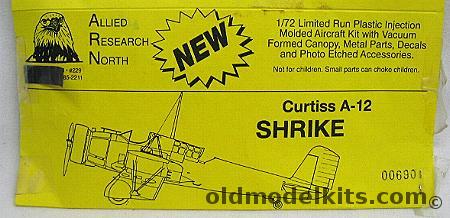 Allied Research North 1/72 Curtiss A-12 Shrike Bagged plastic model kit